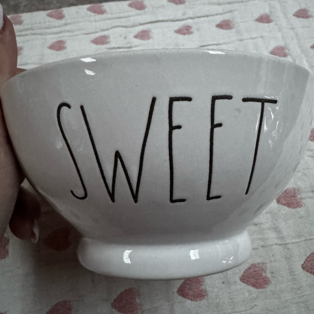 Rae Dunn White Dinnerware Bowl with Sweet Design